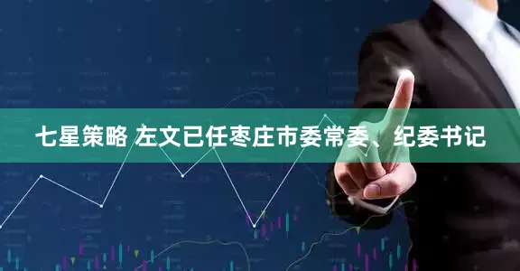 七星策略 左文已任枣庄市委常委、纪委书记